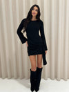 SILVIA - DRESS WITH DRAPED DETAILS