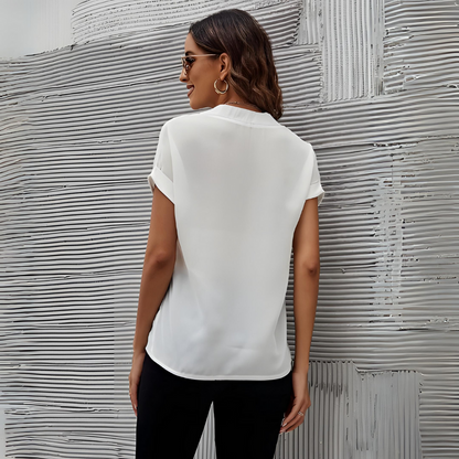 Serenity – soft bloom v-neck blouse