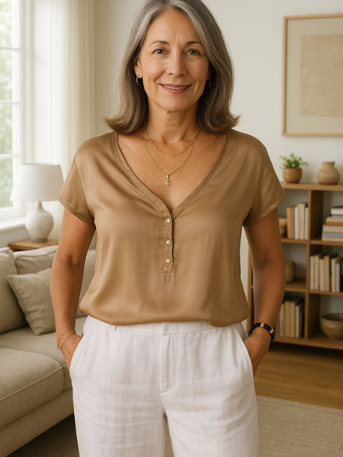 Danique – soft charm evening blouse