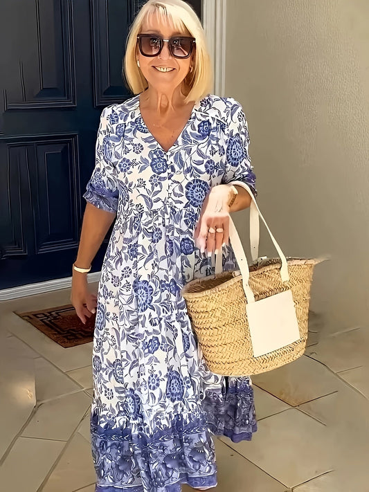 LUNA - ELEGANT FLORAL DRESS