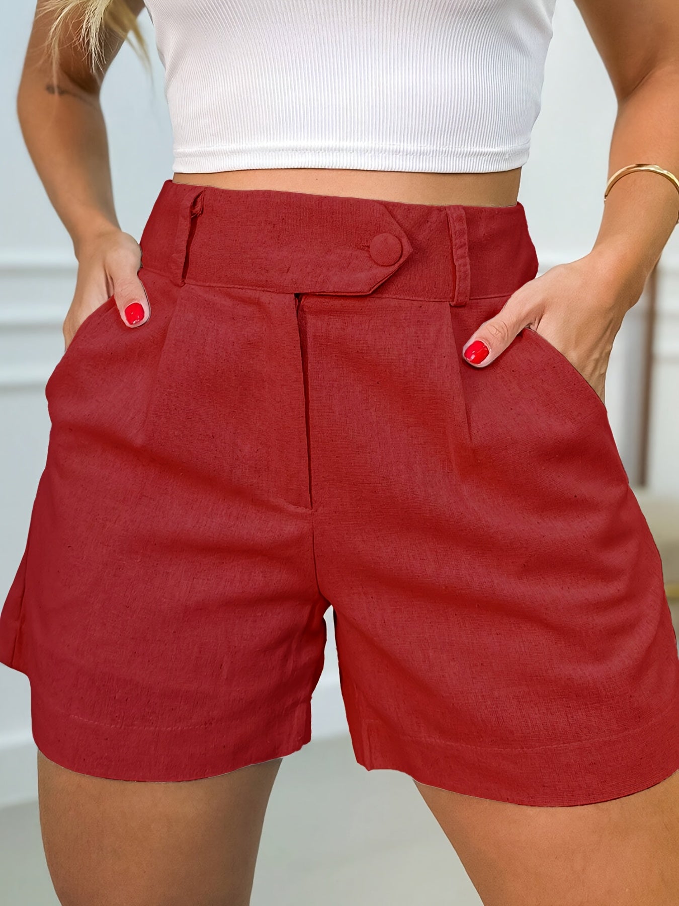 MARINA - HIGH-WAIST CASUAL SHORTS