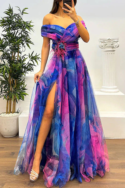 Juliet-romantic ease in an off-shoulder flow
