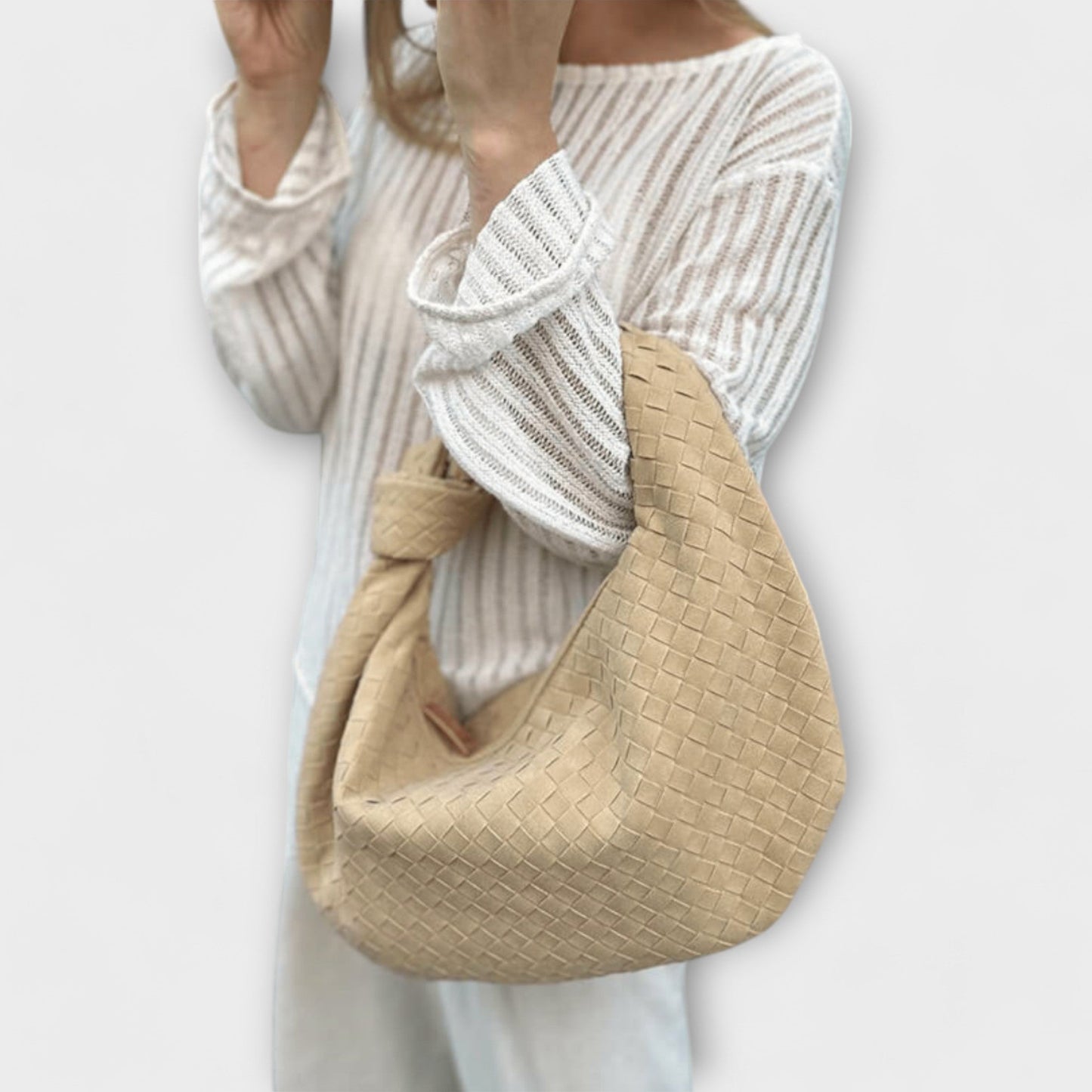 LARGE WOVEN- WOMEN'S HANDBAG