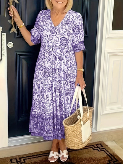 LUNA - ELEGANT FLORAL DRESS