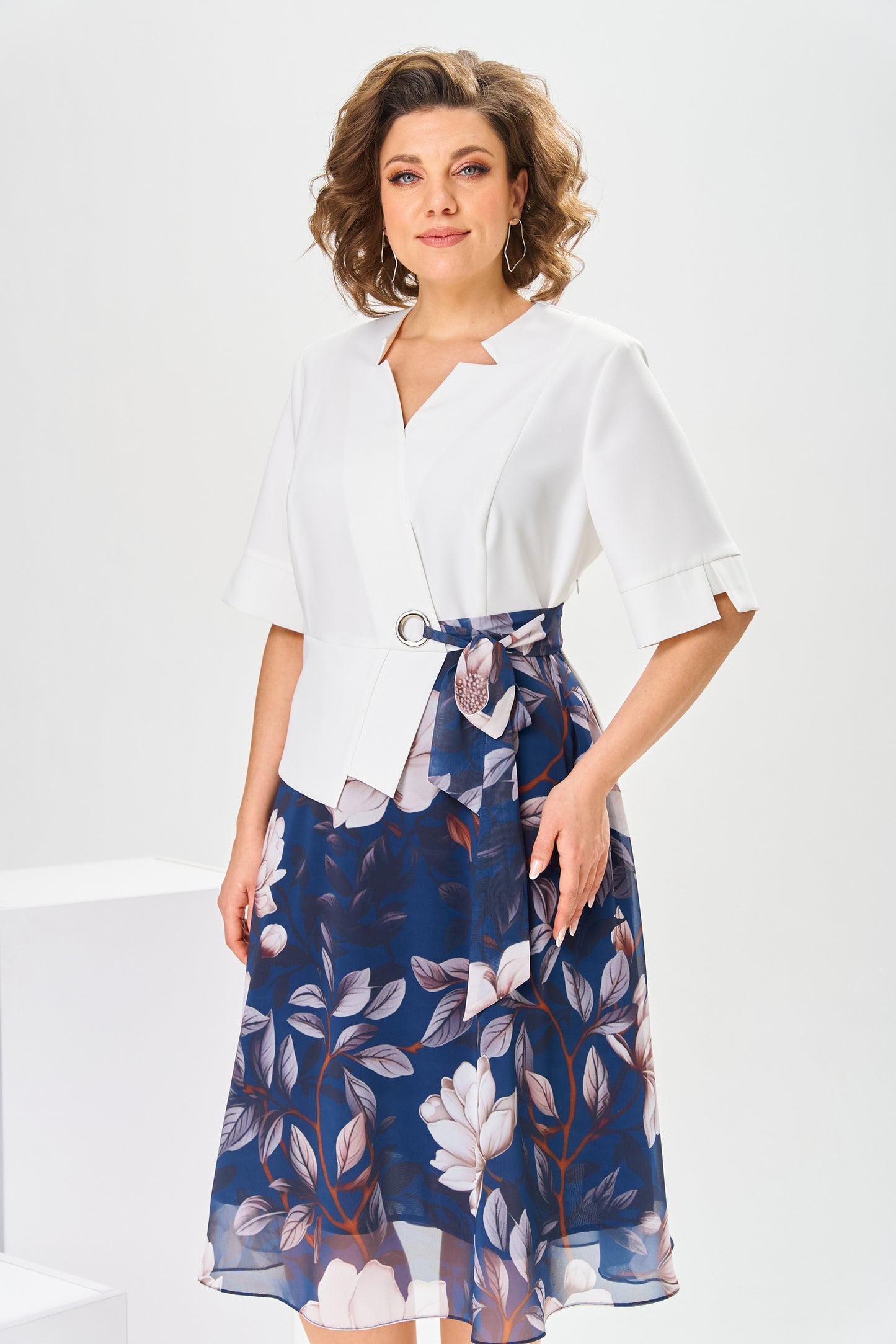 Aurelia – cotton & silk dress