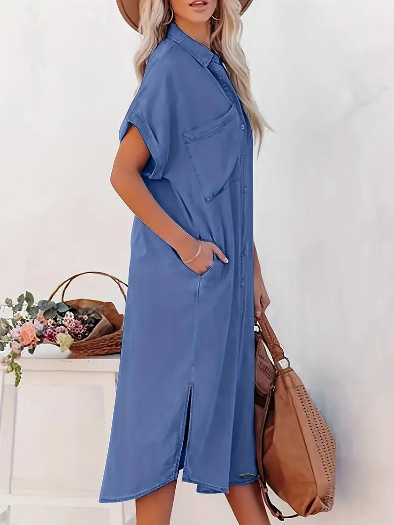 BÉATRICE - SHIRT DRESS WITH POCKETS
