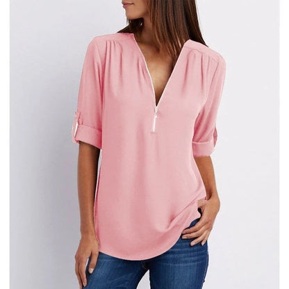 Lizzy – midnight gloss zip top