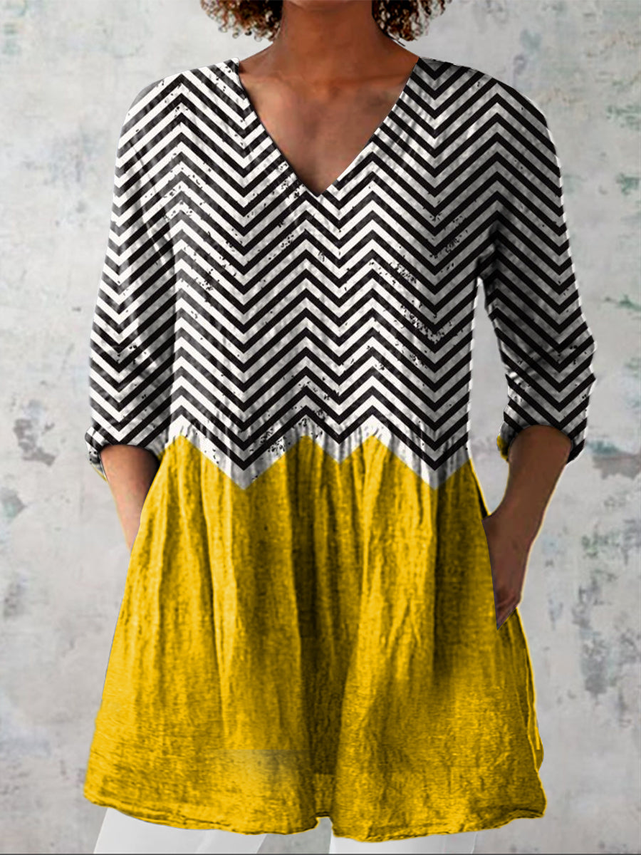 Women's Irregular Geometric Art Dress – abstract elegance in every line