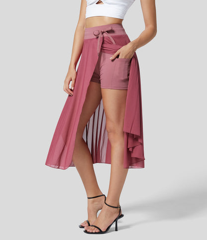 LIVAN - HIGH-WAISTED 2-IN-1 SKIRT