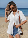 Brielle – sun-kissed linen ripple top