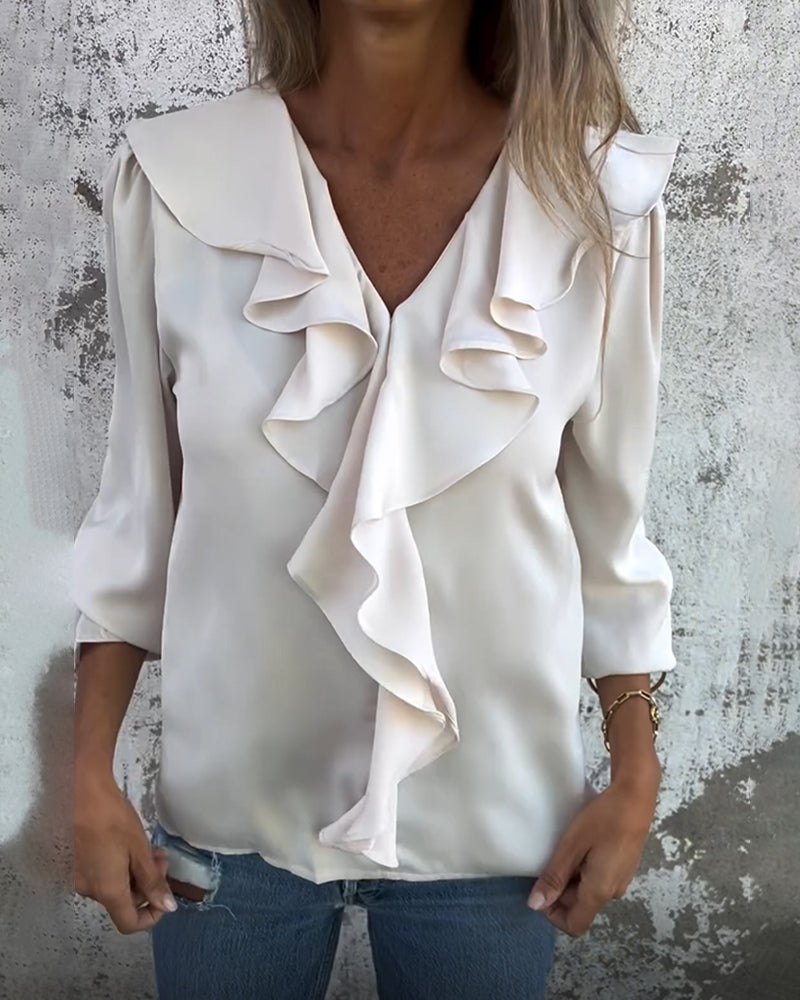 Genessa – petal breeze ruffle top