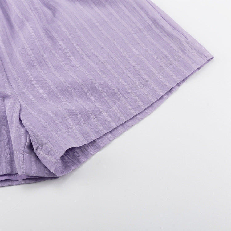 VIOLA - EFFORTLESSLY CHIC BUTTON-UP & SHORTS COMBO