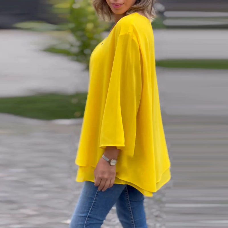 Heidi – twilight drape zipped top