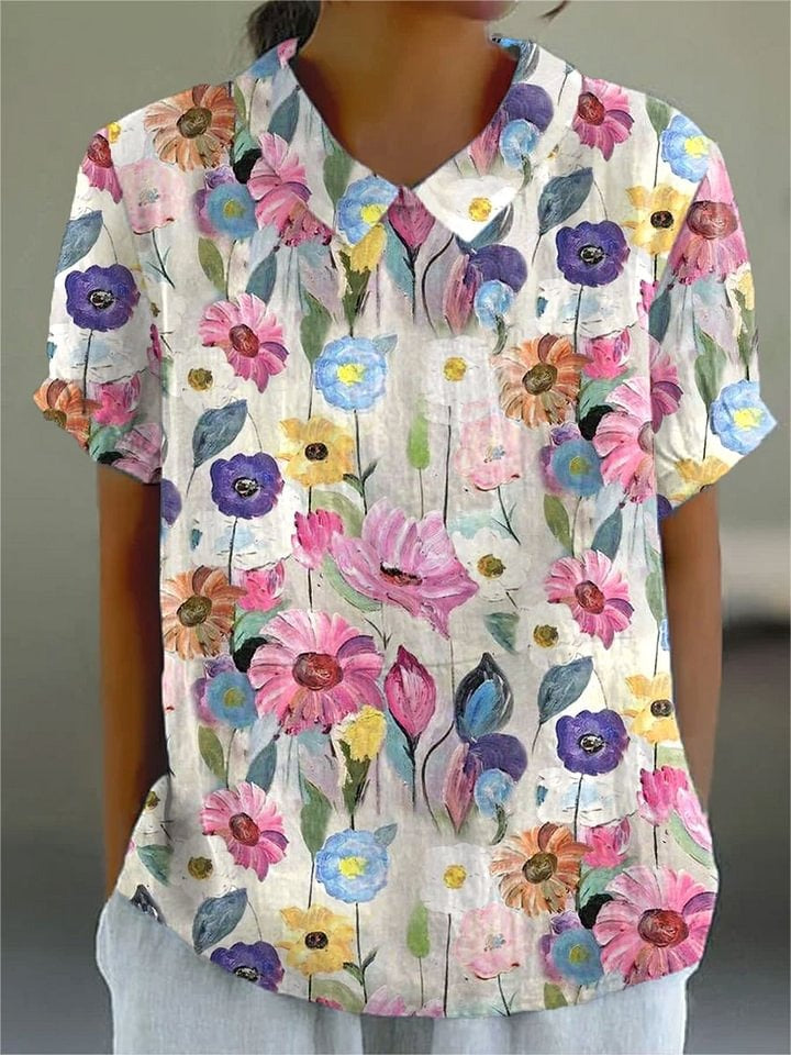 Vintage Floral – artful grace linen dress