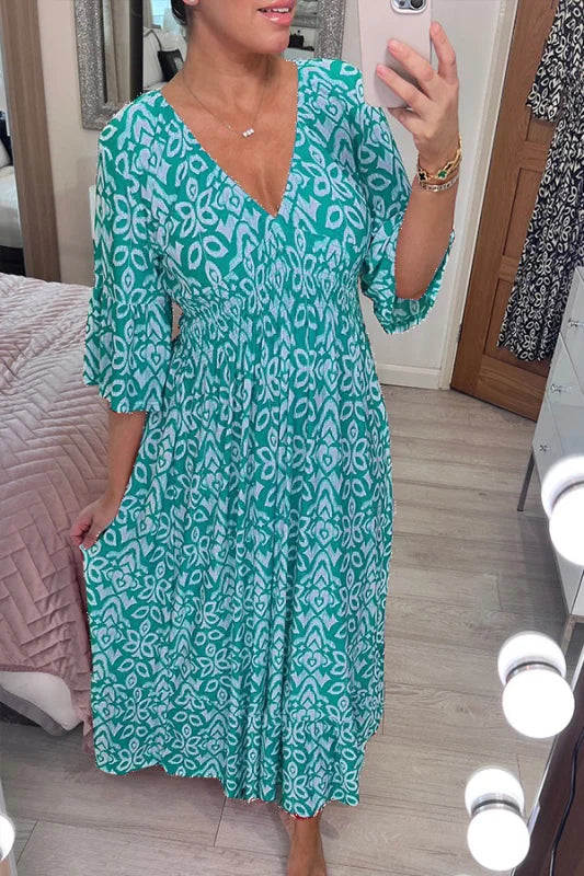 Bohemian – sun-kissed drape wrap maxi dress