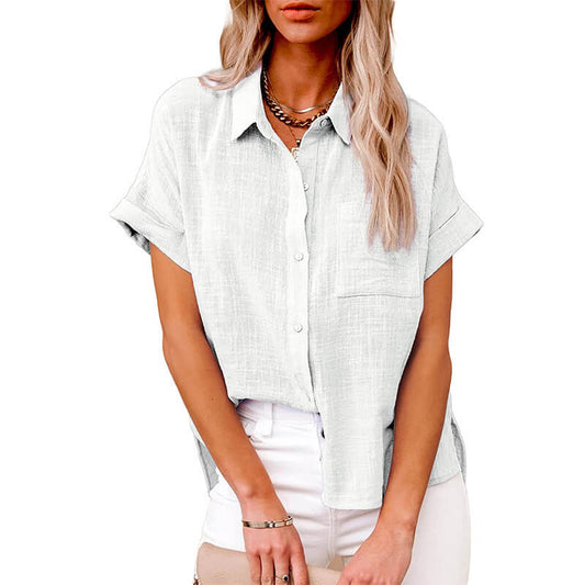 Adelene – ivory grace button blouse