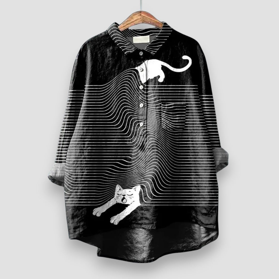 Camilla – brushstroke charm blouse