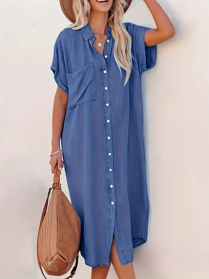 BÉATRICE - SHIRT DRESS WITH POCKETS