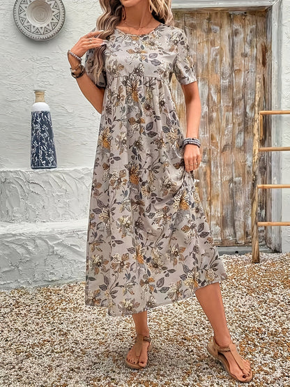 LENA - FLORAL PRINT CASUAL DRESS