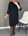 PLEATED KNIT - FABRIC DRESS