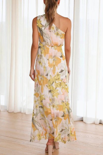 CAPRICE - PRINTED OFF-THE-SHOULDERS DRESS