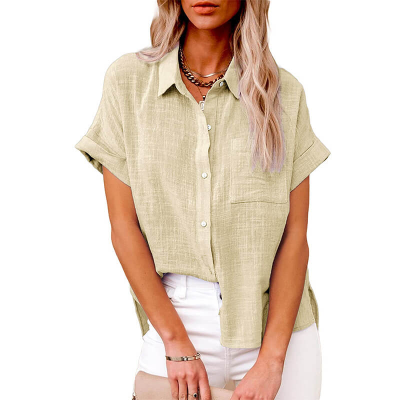Adelene – ivory grace button blouse
