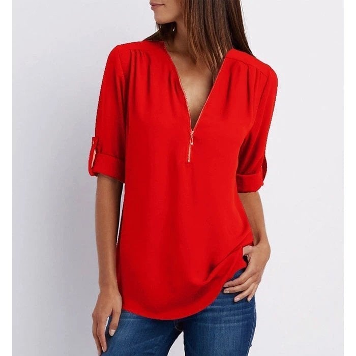 Lizzy – midnight gloss zip top