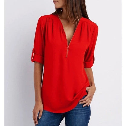 Lizzy – midnight gloss zip top
