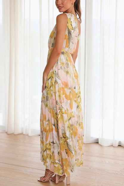 CAPRICE - PRINTED OFF-THE-SHOULDERS DRESS