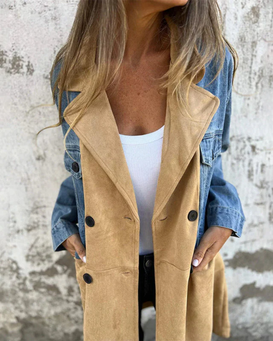 MARITES – ICONIC DENIM & SUEDE COAT