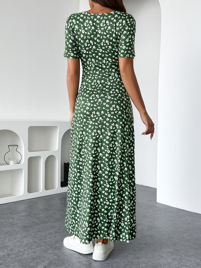 LUCIA - ELEGANT FLORAL KNIT DRESS