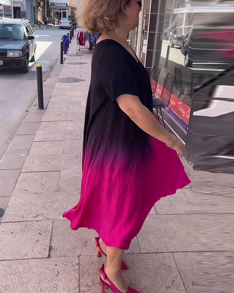 Joanna – soft pleats day dress