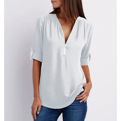 Lizzy – midnight gloss zip top