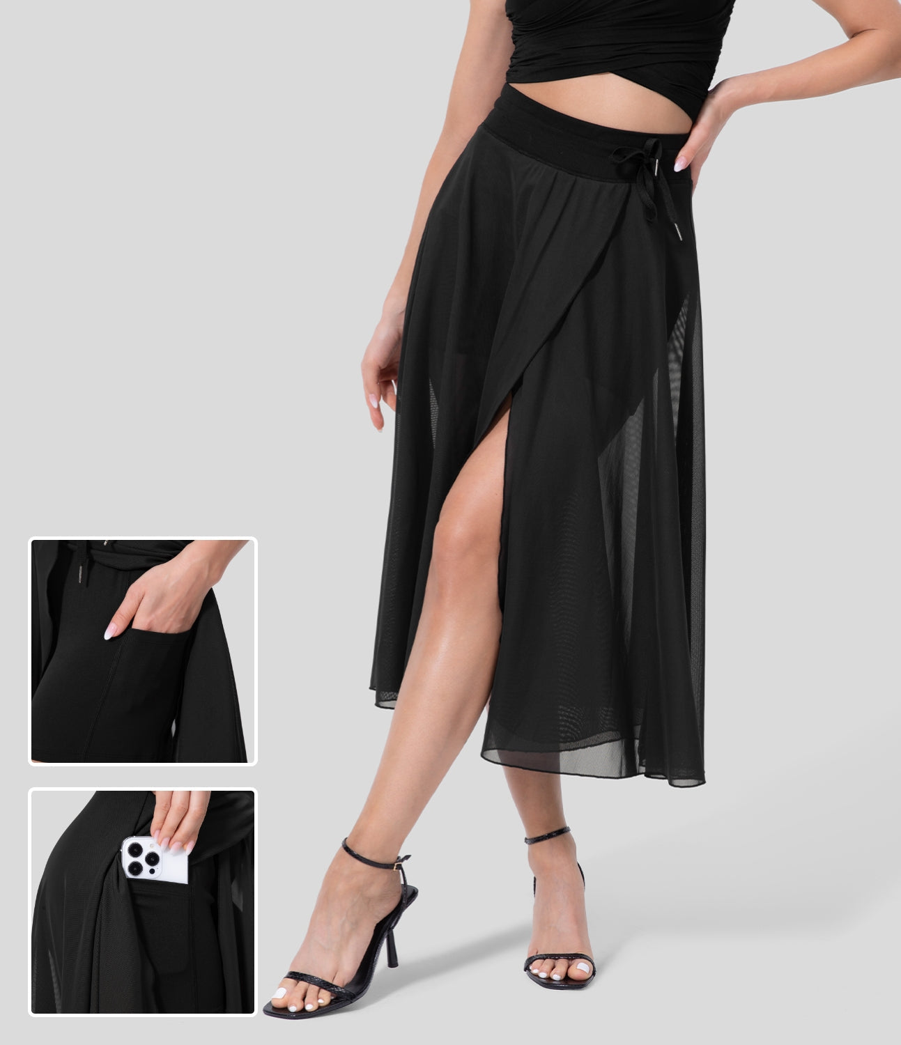 LIVAN - HIGH-WAISTED 2-IN-1 SKIRT