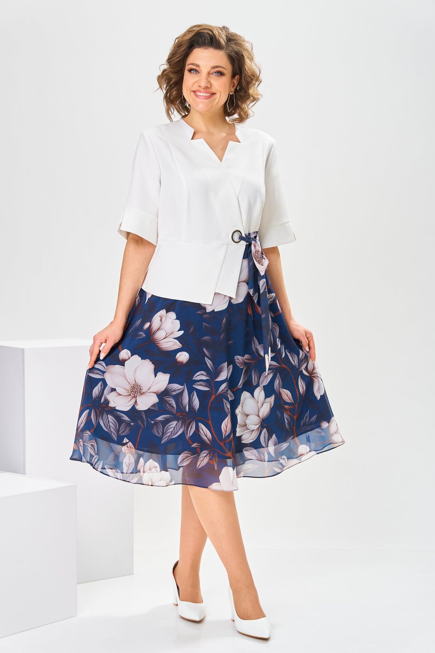 Aurelia – cotton & silk dress