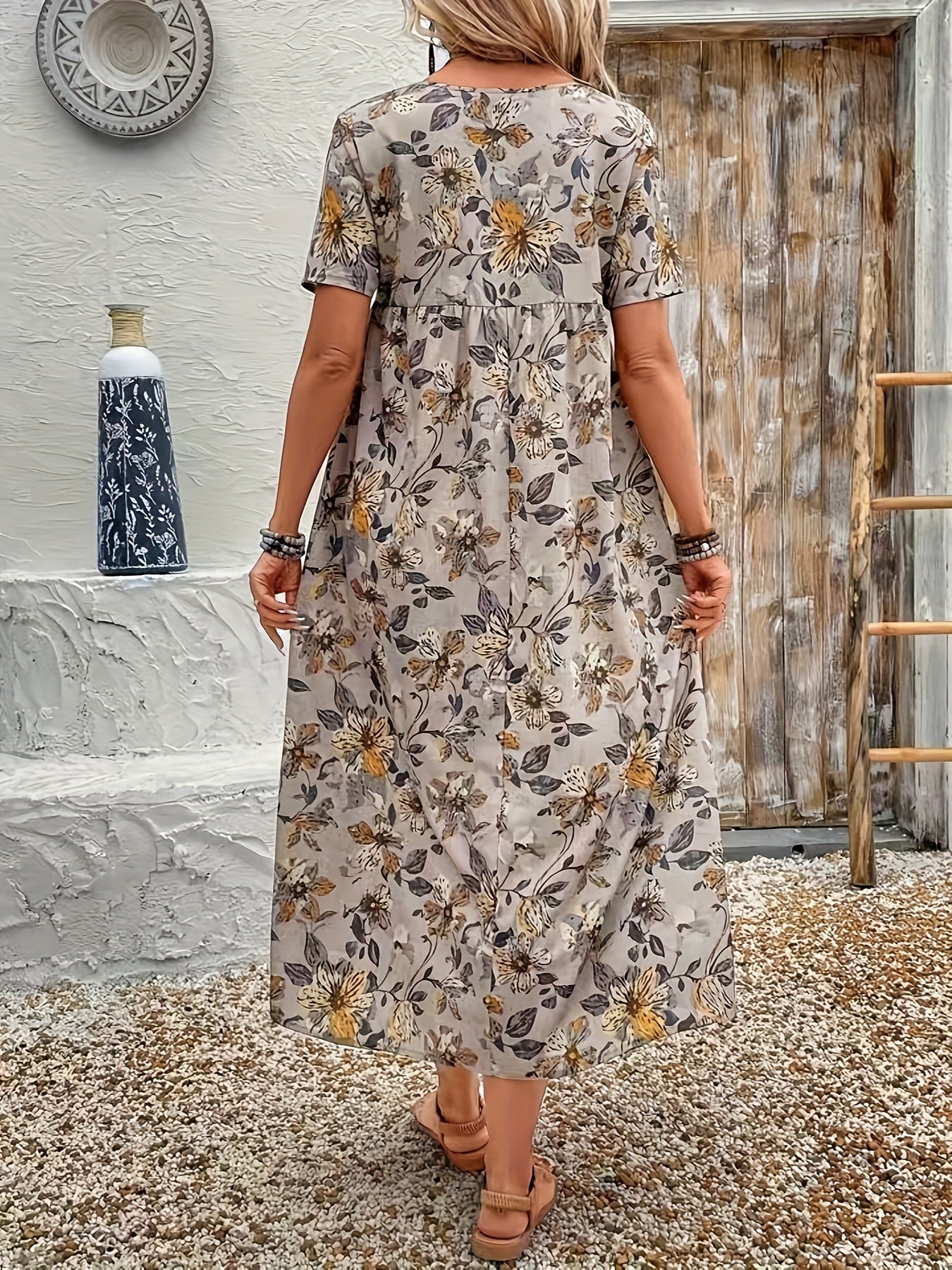 LENA - FLORAL PRINT CASUAL DRESS
