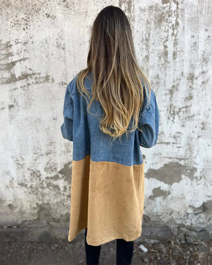 MARITES – ICONIC DENIM & SUEDE COAT
