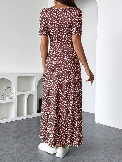 LUCIA - ELEGANT FLORAL KNIT DRESS