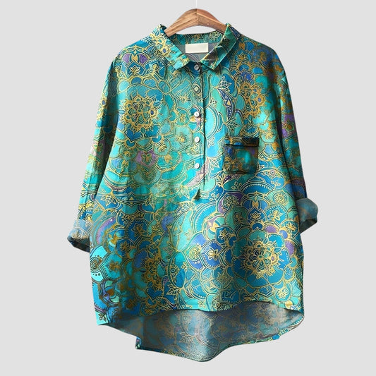 Gabriella – modern muse print blouse
