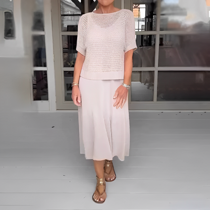 Mediterranean dress – sunny charm with crochet detailing
