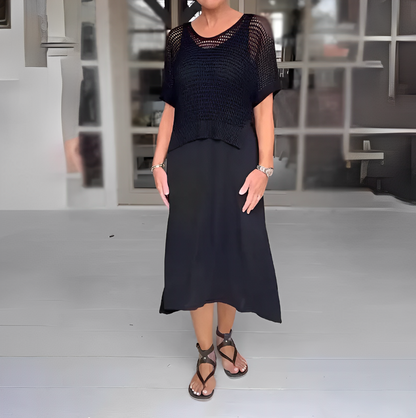 Mediterranean dress – sunny charm with crochet detailing