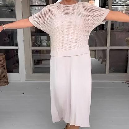 Mediterranean dress – sunny charm with crochet detailing
