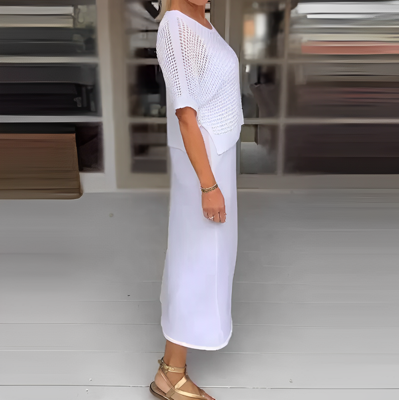 Mediterranean dress – sunny charm with crochet detailing