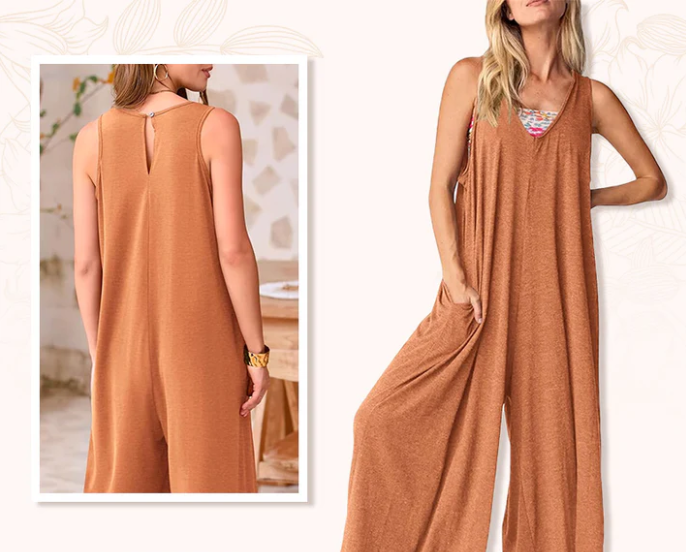 Brisa Urbana – soft flair with a V-neck and wide legs