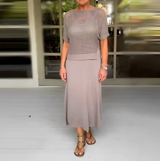 Mediterranean dress – sunny charm with crochet detailing