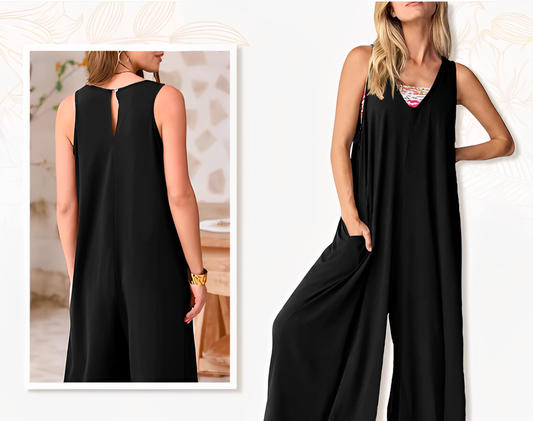 Brisa Urbana – soft flair with a V-neck and wide legs