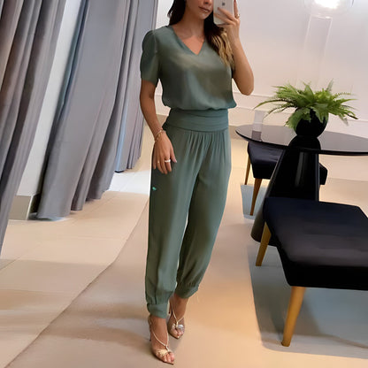 ELENA – STYLISH BLOUSE AND TROUSERS SET WITH TUMMY COVERAGE