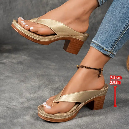Louise – orthopedic heeled slipper in serene comfort