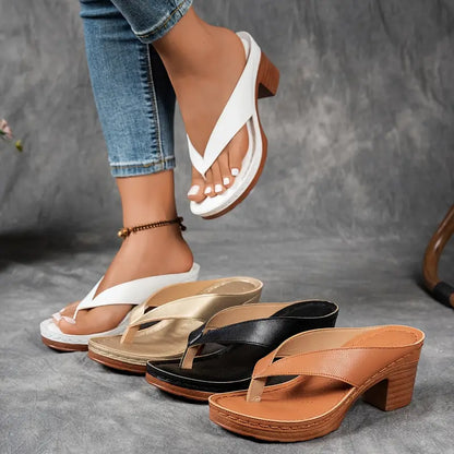 Louise – orthopedic heeled slipper in serene comfort