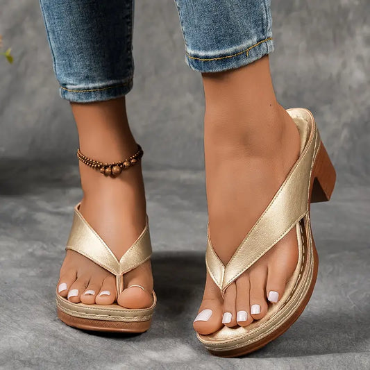 Louise – orthopedic heeled slipper in serene comfort